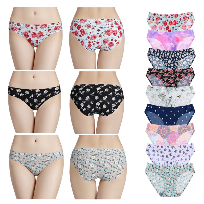 Plus Size Women's Panties Breathable Panties Ice Silk Seamless Panties