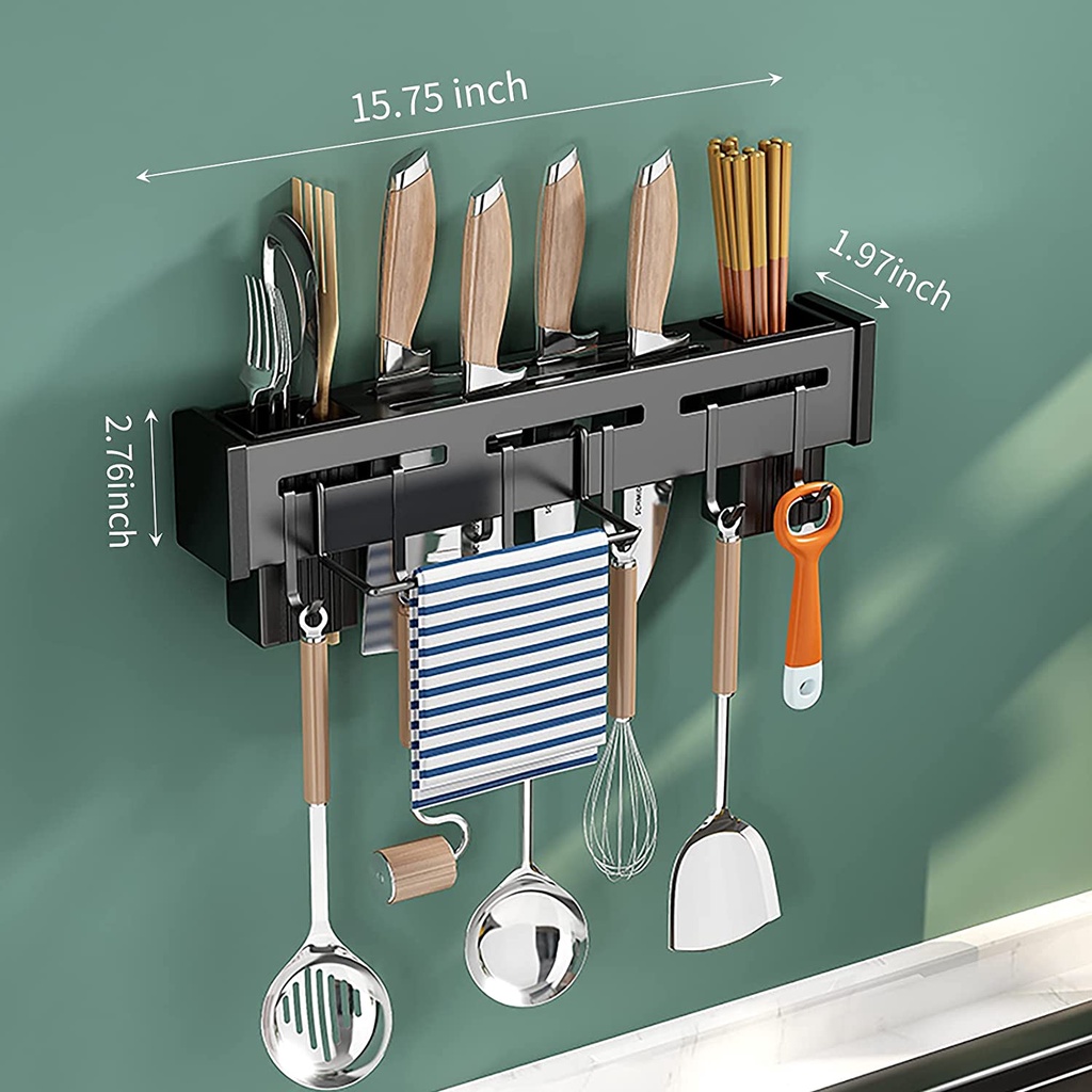 kitchen utensil holder for wall mount Knife Storage Shelves for Spoon ...
