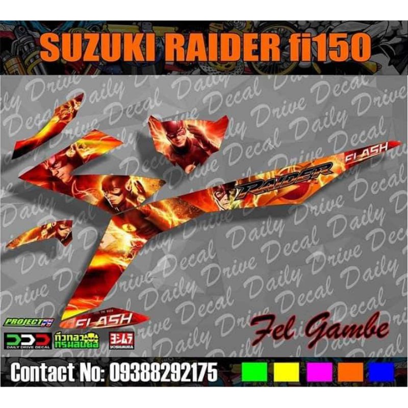 RAIDER 150 FI DECALS (Flash) | Shopee Philippines