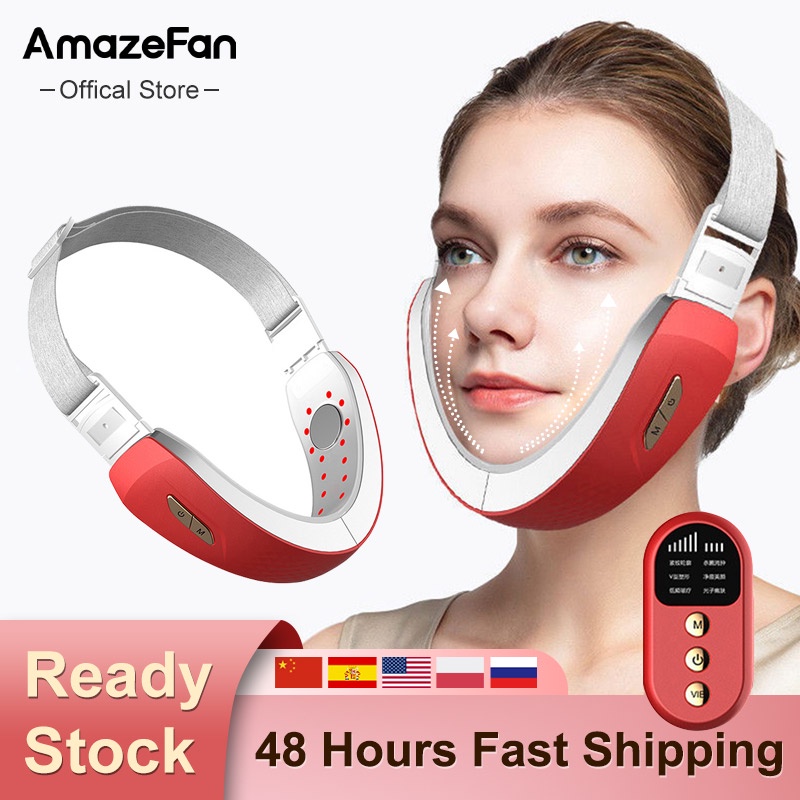 AmazeFan EMS Facial Lifting Device Double Chin Remove Chin Face Firming ...