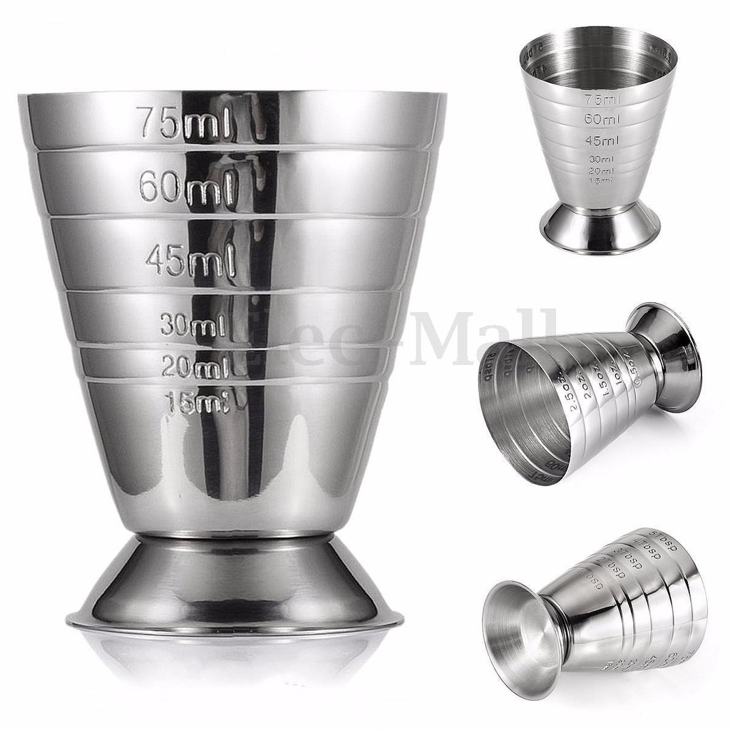 Jigger, Stainless Steel Shot Measure Cocktail Jigger, Spirit Measure Cup  Double Drink Measures Cups, For Bar Party Wine Cocktail Drink Shaker, Bar  Accessories, Bartending Utensils - Temu