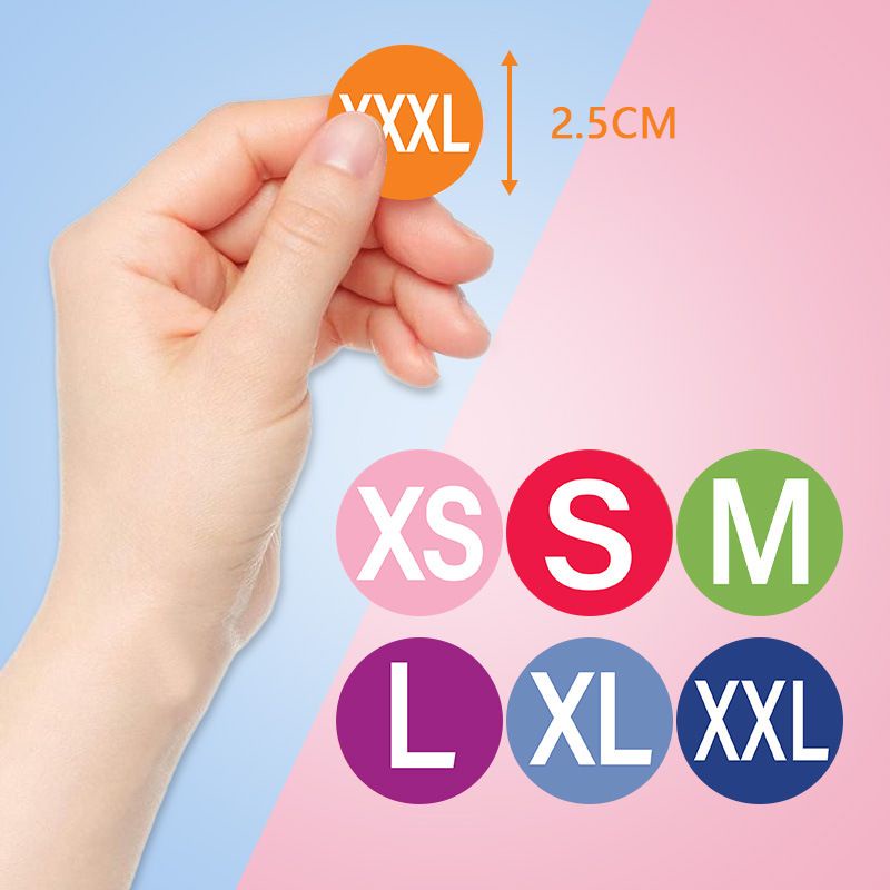 Clothing size label sticker clothing shoes and hats size model sticker ...