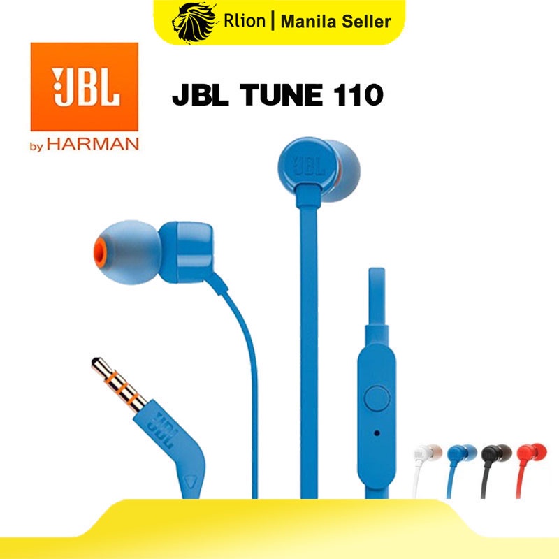 Original JBL T110 3.5mm Wired Earphones Stereo Deep Bass Earbuds