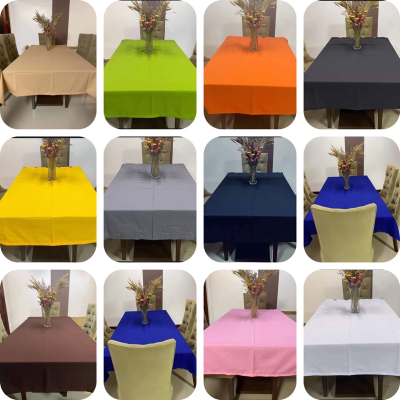 PLAIN TABLE COVER | GEENA FABRIC | 4seater,6seater,8seater | Shopee ...