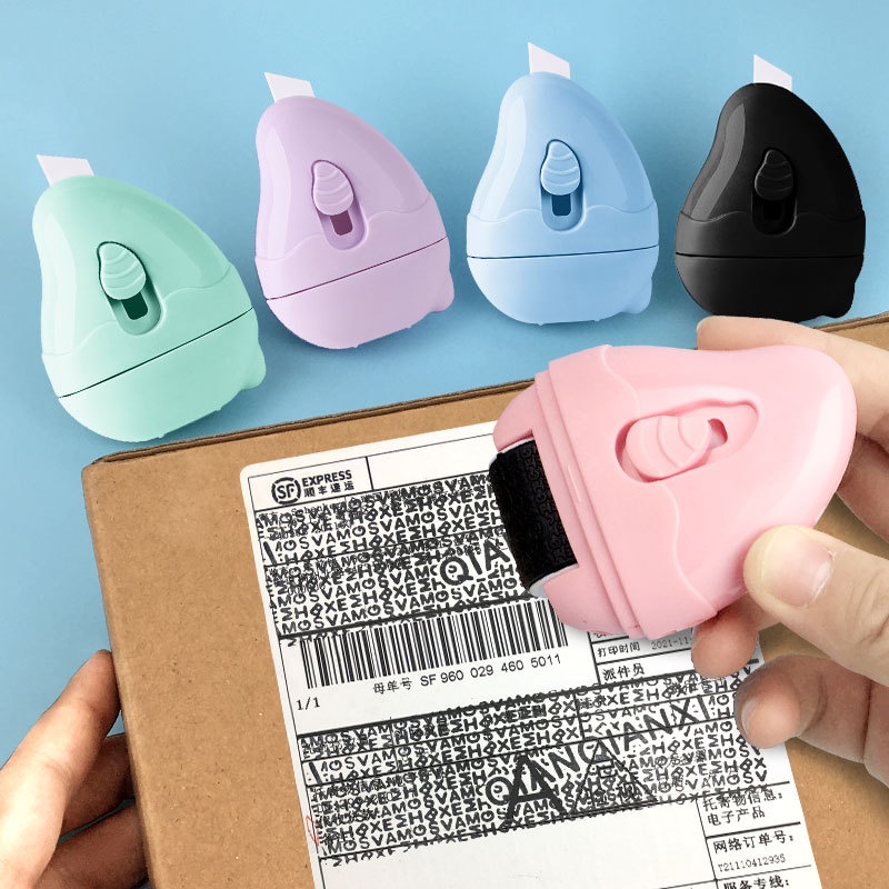Candy Color 2in1 Privacy Identity Protection Stamp Roller With Lanyard ...