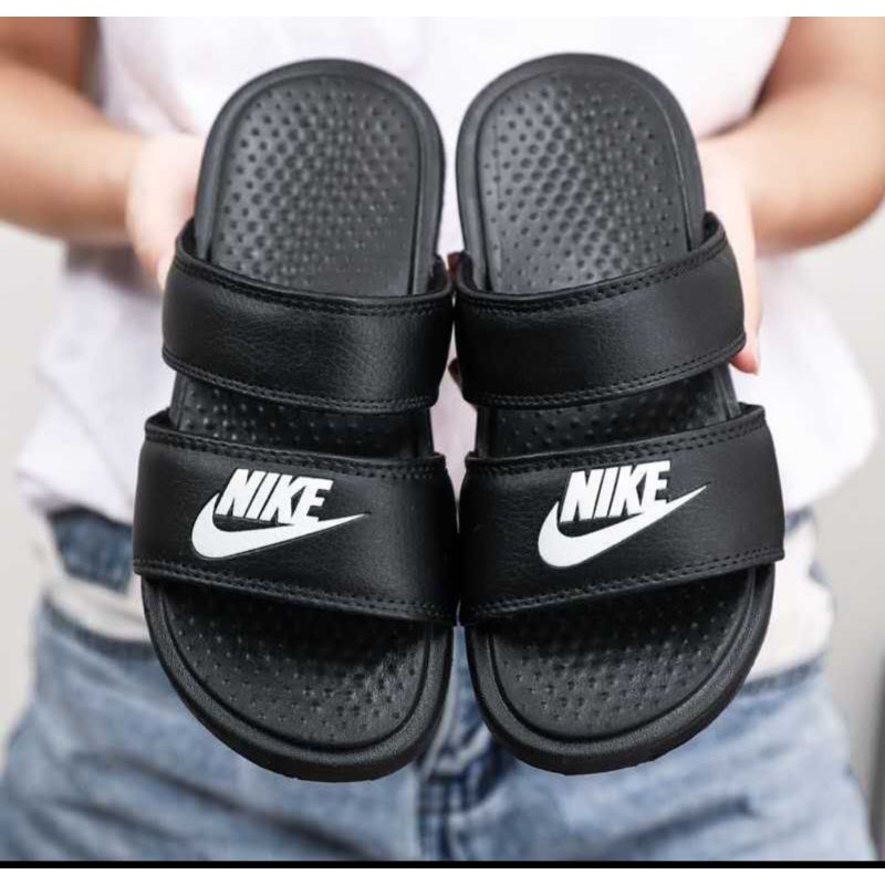 Nike best sale double slides