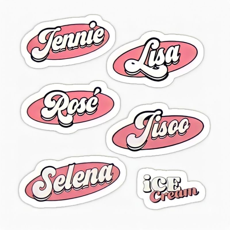 mona 6pcs Fanmade BLACKPINK Ice Cream Names Stickers Shopee Philippines