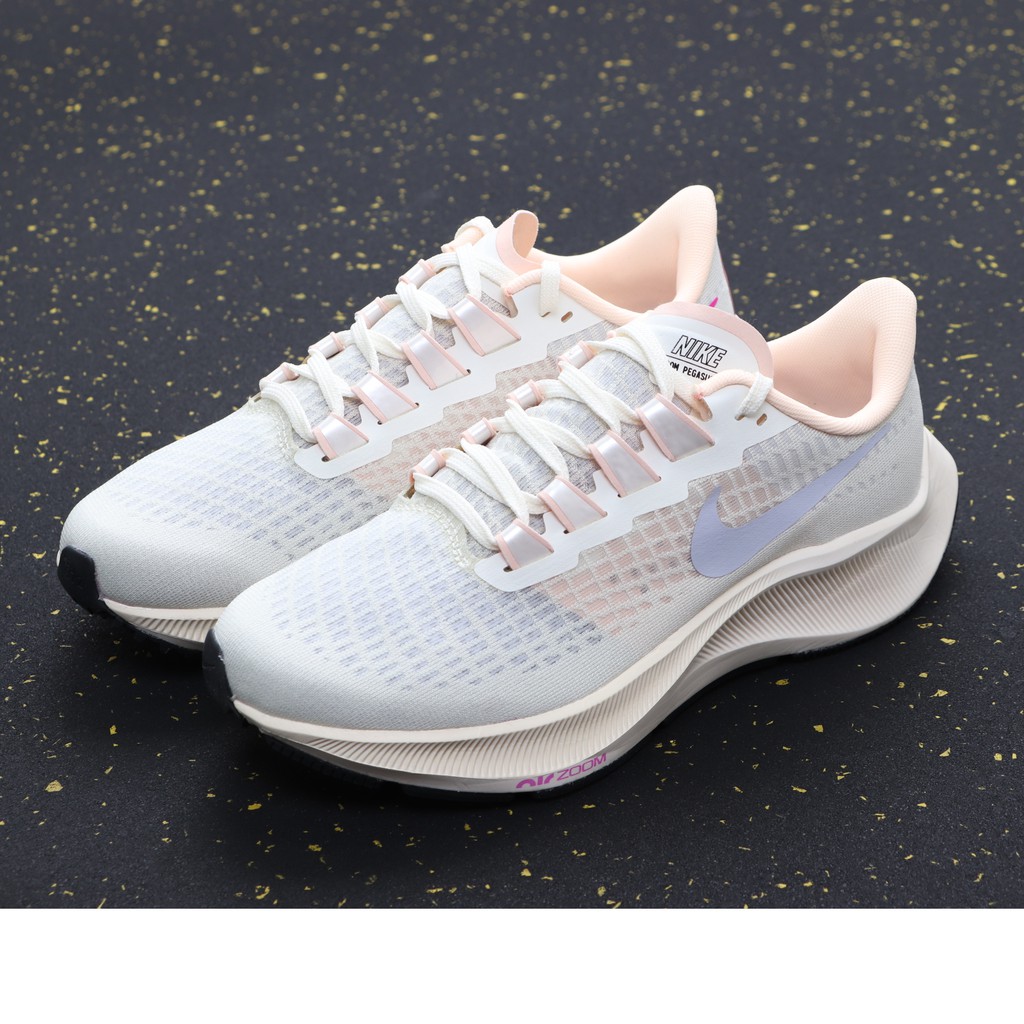 100 Original Nike Zoom Pegasus 37 White Mesh Breathable Casual Running Shoes For Women