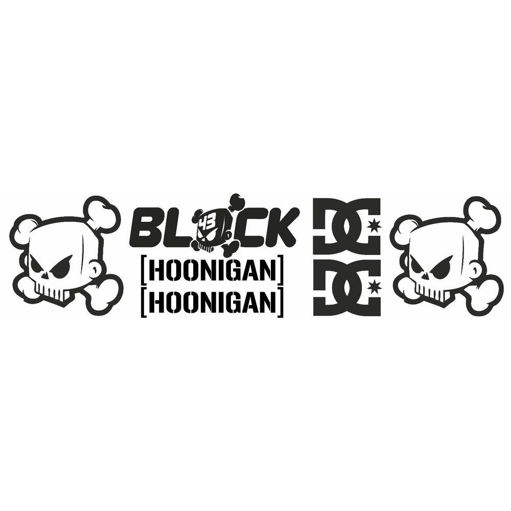 1Set Ken Block Decal Pack Hoonigan DC Shoes 7 Decals | Shopee Philippines