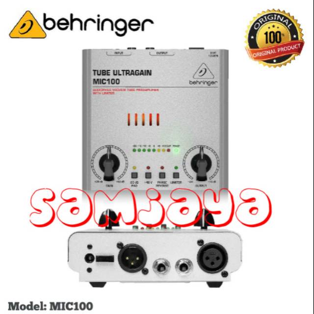 Tube Preamplifier Direct Box Behringer Mic100 Original Shopee Philippines