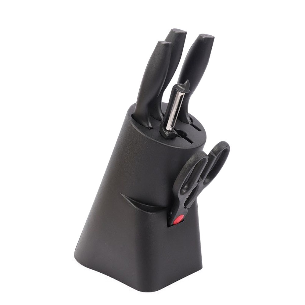 Knife Set with Holder ZH760 (Color Black) Shopee Philippines