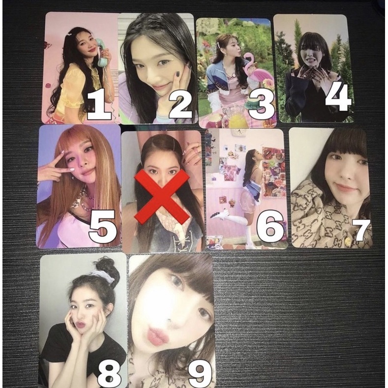 ONHAND / COD RED VELVET QUEENDOM INCLUSIONS & PHOTOCARDS Shopee