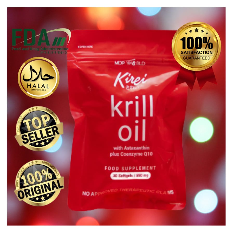 Kirei Krill Oil with Astaxanthin plus Coenzyme Q10 (550mg x 30 Softgels/Pouch) Shopee Philippines