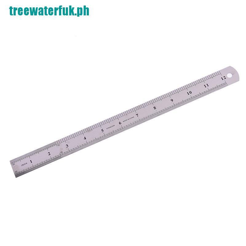 waterfuk】METAL RULER Stainless Steel Straight Edge Drawing Cutting Non Skid  Back