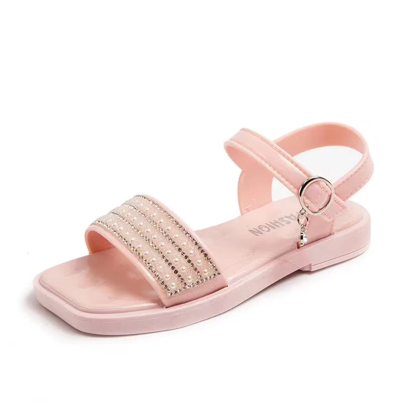 TSL】Girls Korean Casual Sandals Princess Sandals Velcro All-match