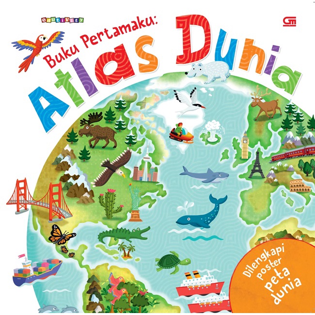 Gramedia Padang - My First Book: World Atlas | Shopee Philippines
