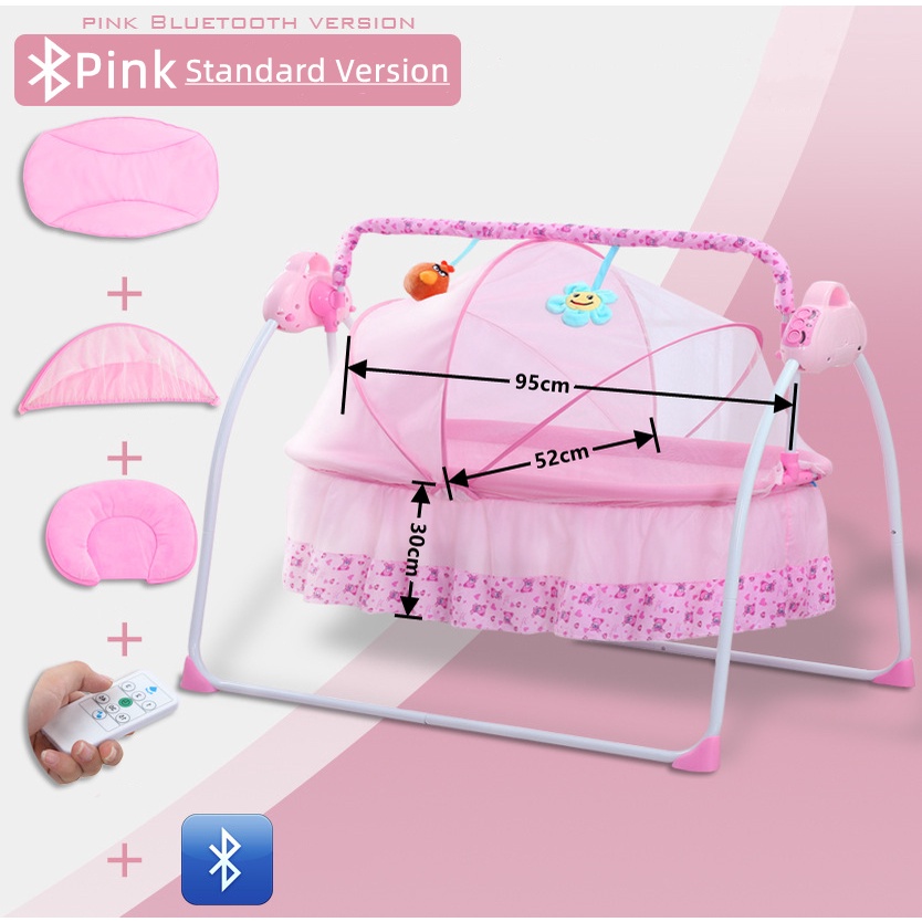 Baby Shaker Electric Cradle Bed Multifunctional Foldable | Shopee ...