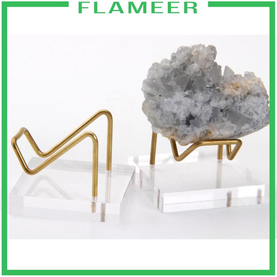 Hexagon Display Stand – Galvanisiert, Gold, Für Mineralien & Kristalle