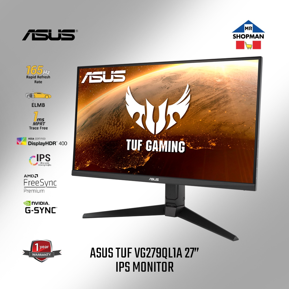 ASUS TUF VG279QL1A 27" 165hz IPS 1080p Gaming Monitor | Shopee Philippines