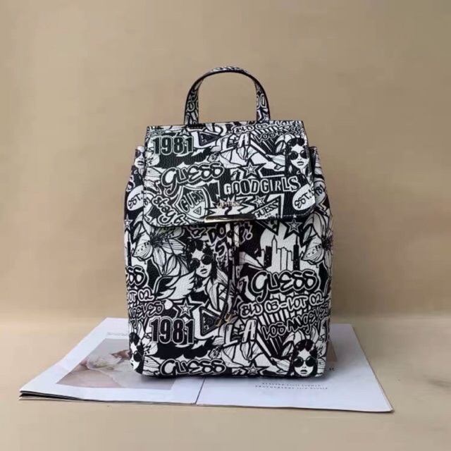 Guess Varsity Pop Graffiti Backpack