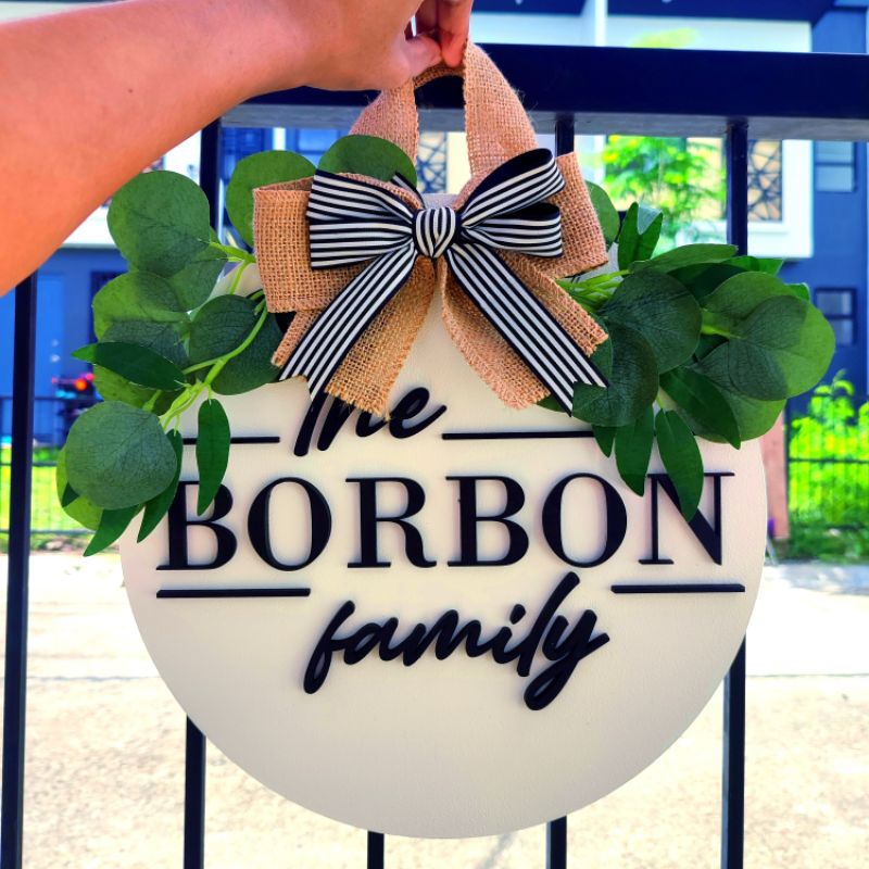 Sustainable Crafts PH-Personalized Family Name Door Hanger/Wall Decor ...
