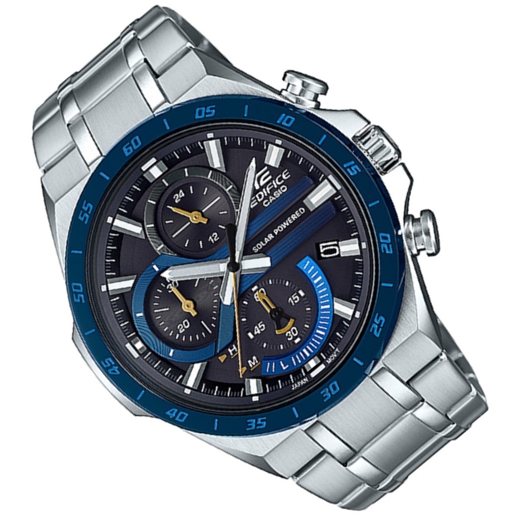 Casio Edifice EQS-920DB-2A Solar Chronograph Stainless Steel Strap ...