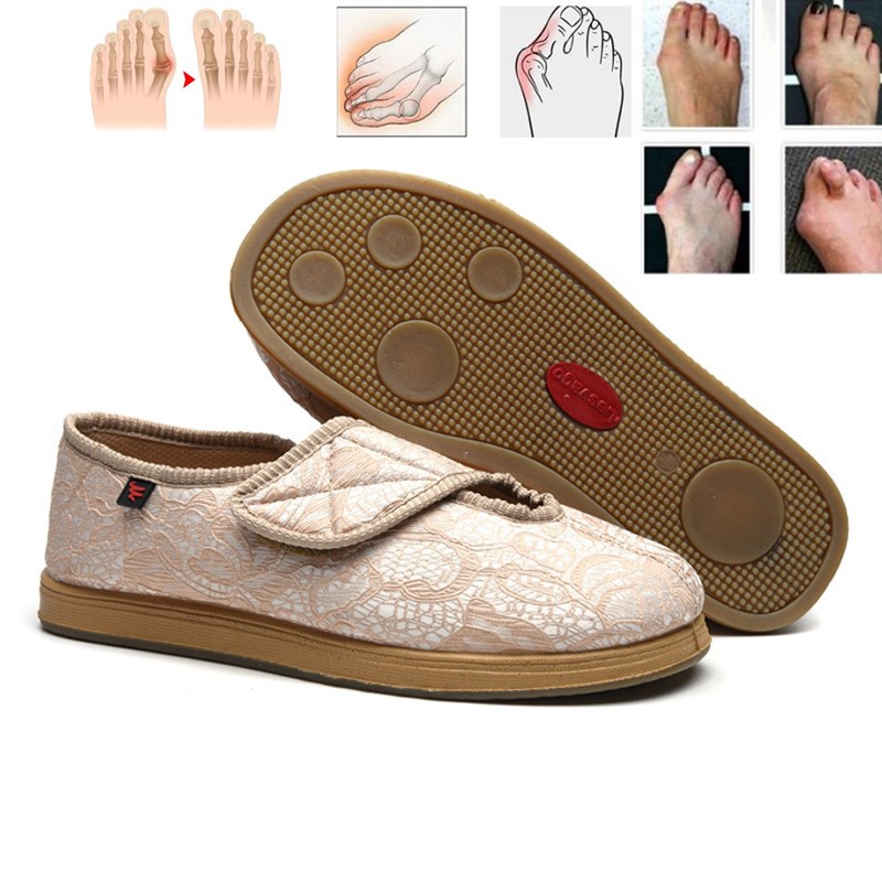 Diabetische pantoffels met brede breedte voor dames, verstelbare diabetische pantoffels, diabetische schoenen Oedeem Gezwollen voeten Lichtgewicht wandelschoenen (Color : Grey, Size : 40 EU