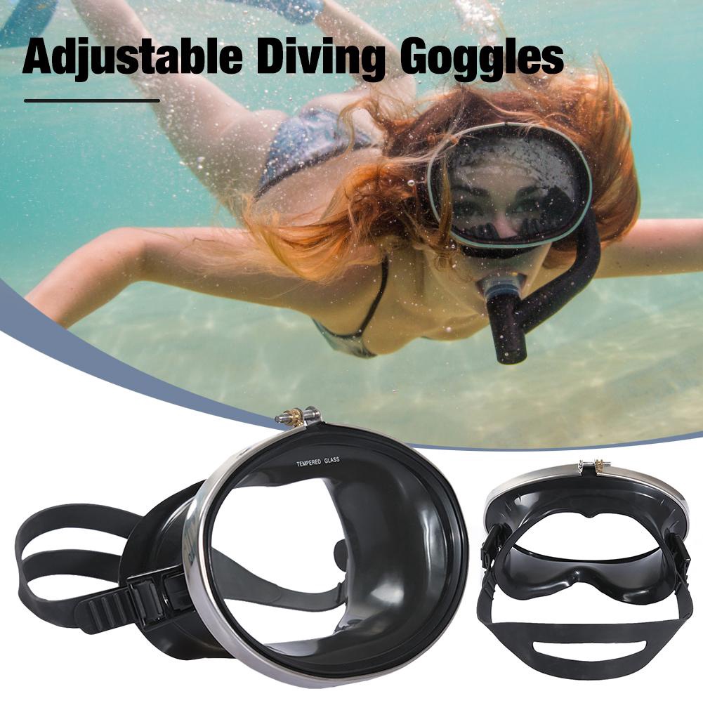 Oval Diving Anti Leak Snorkel Goggles 180 Panoramic View Professional 