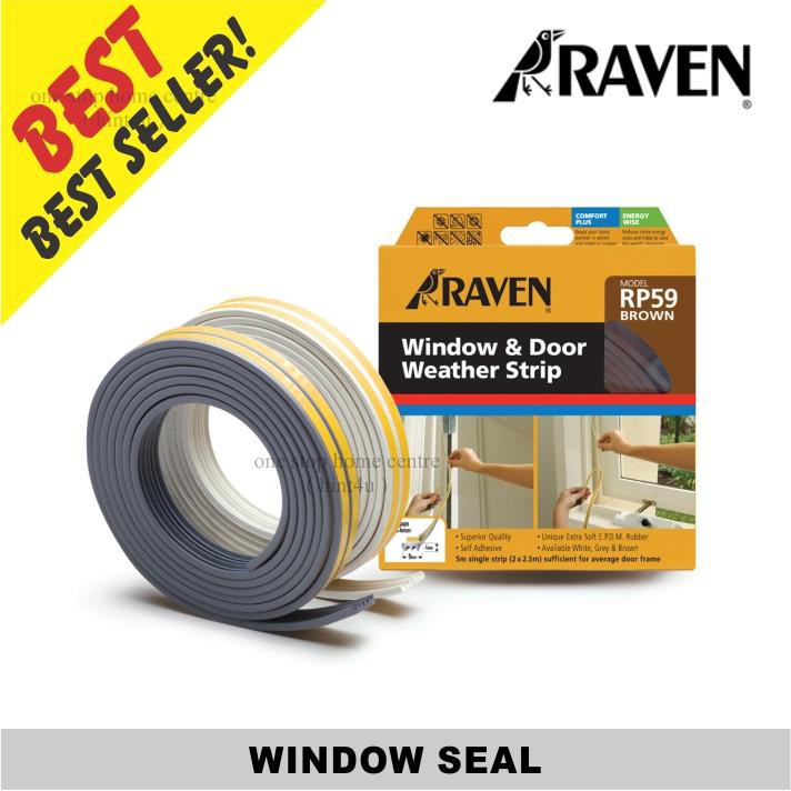 Raven RP59B / RP59W Door & Window Seal (5M/6M) - White/ Brown | Shopee ...