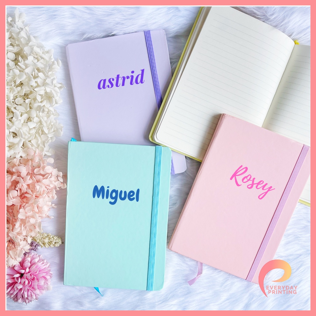 Personalized A5 Pastel Hardbound Notebook / Journal | Shopee Philippines