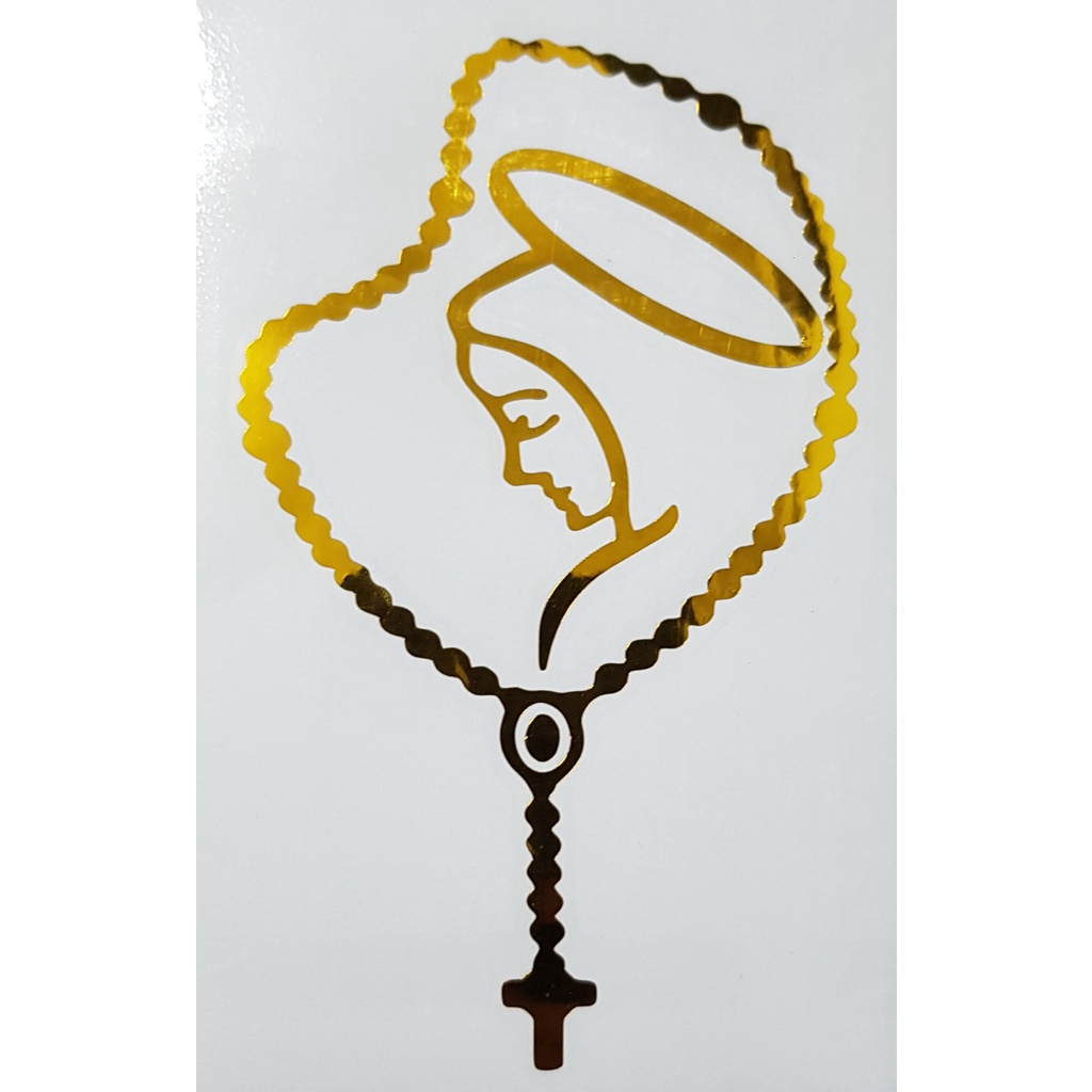 ROSARY MARY Sticker Decals Waterproof | Shopee Philippines