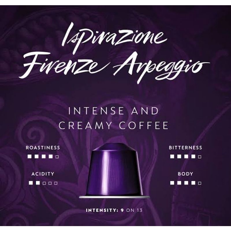 Ispirazione Arpeggio Firenze - Nespresso Capsules Pods | Shopee Philippines