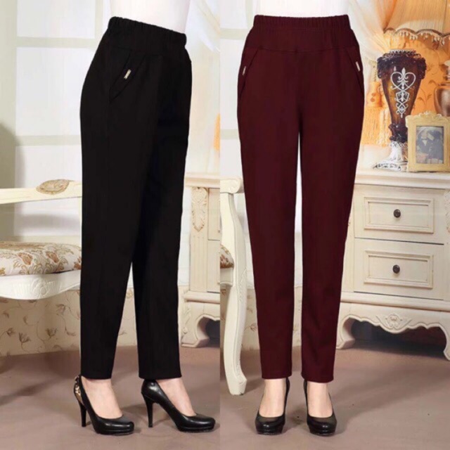 Ginza6 5XL 34-40 waist Stretchable Pants trouser plain plus size over ...