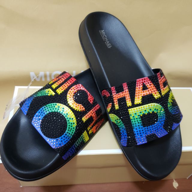 Michael kors sales rainbow slides