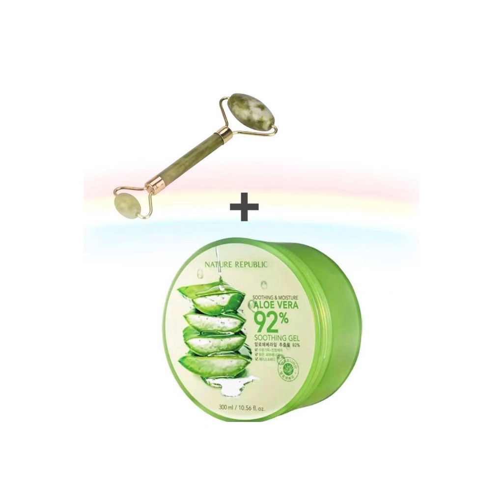 2in1) JADE ROLLER SOOTHING & MOISTURE 92% ALOE VERA SOOTHING GEL | Shopee  Philippines