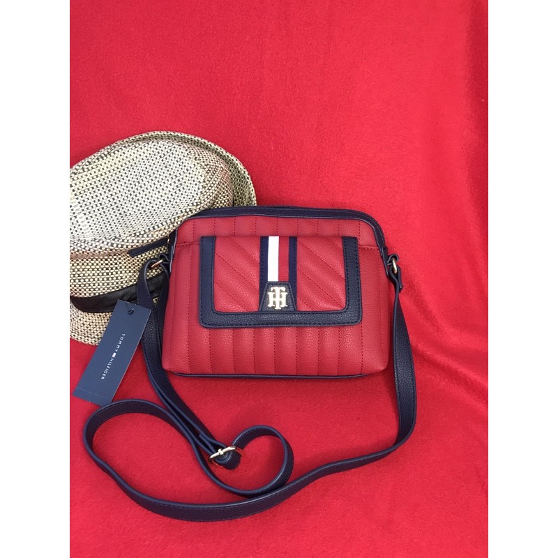 Tommy hilfiger best sale red sling bag