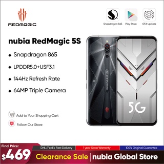 ZTE nubia Red Magic 7 6.8AMOLED 165Hz 64MP Snapdragon 8Gen1 4500mAh By  FedEx