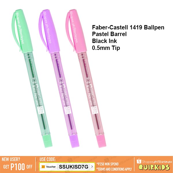 Faber Castell 1419 Ballpen Pastel Barrel Shopee Philippines