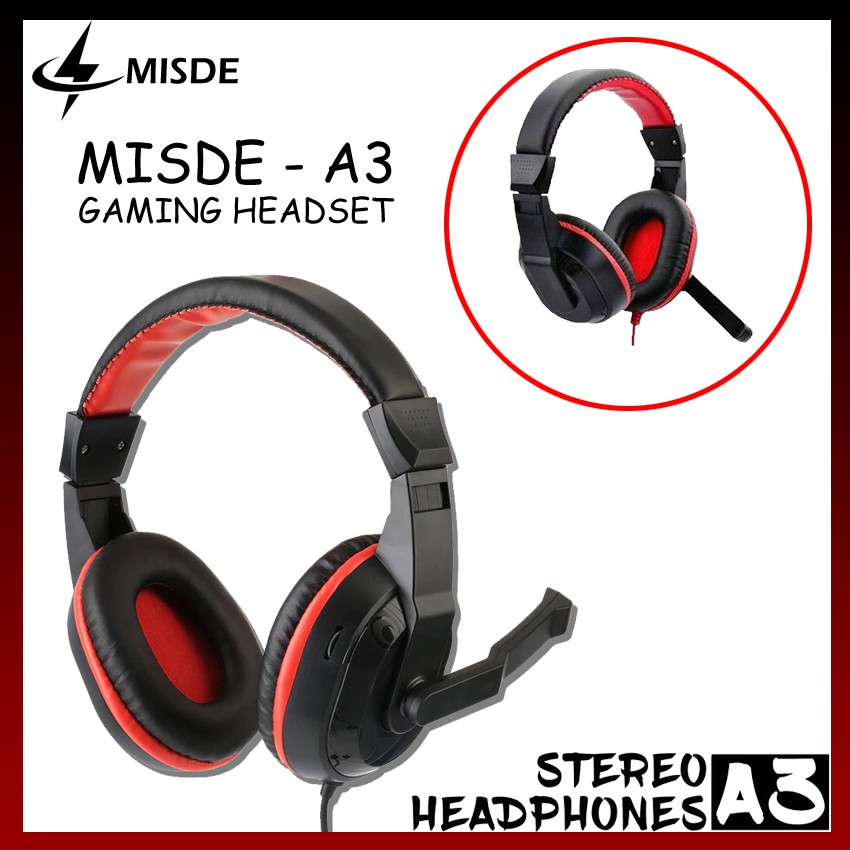 MISDE A3 Gaming Wired Bass Surround Stereo MISDE Headphone With ...
