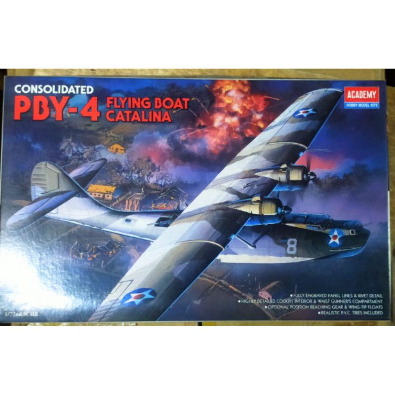 Academy Vintage PBY 4 Flying Boat Catalina 1/72 Plastic Model Kit ...