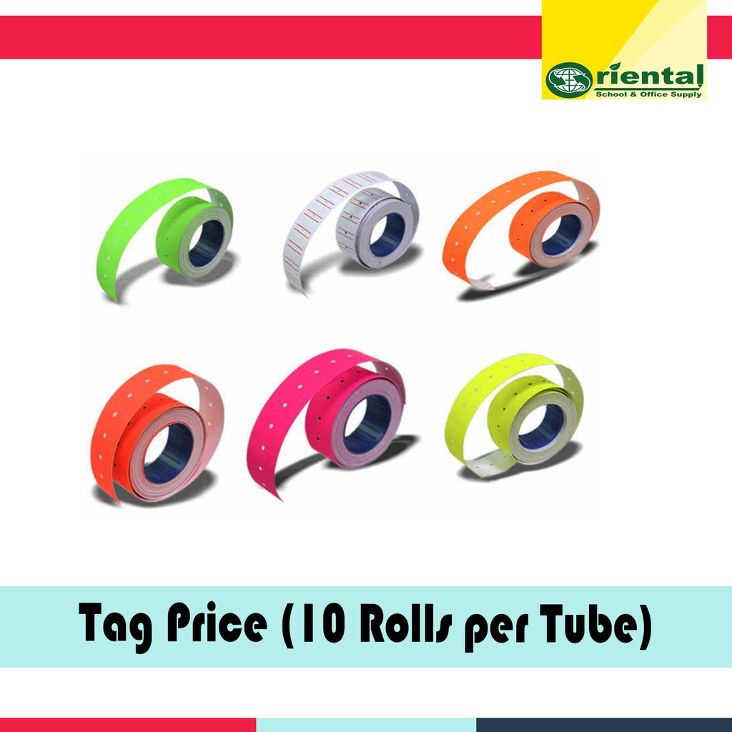 Jolly Single Line Tag Price Label Maker - 600 stickers per roll - Neon ...