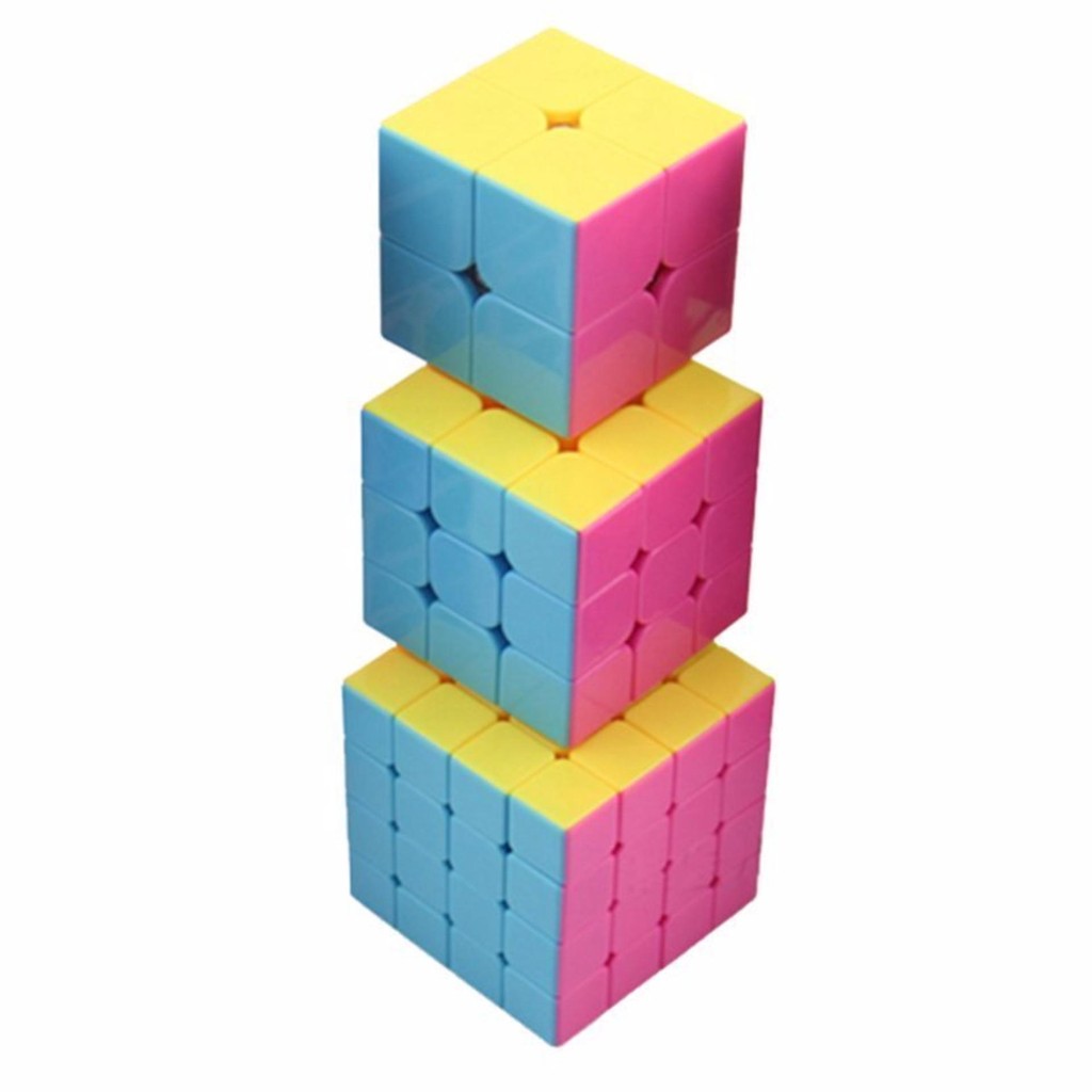 2x2, 3x3, 4x4 Speed Magic Cube Bundle Set Pink Stickerless | Shopee ...