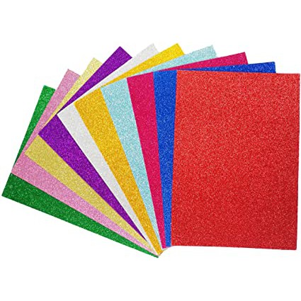 (10pcs/pack)Thick assorted glitter paper cards for crafting and art ...