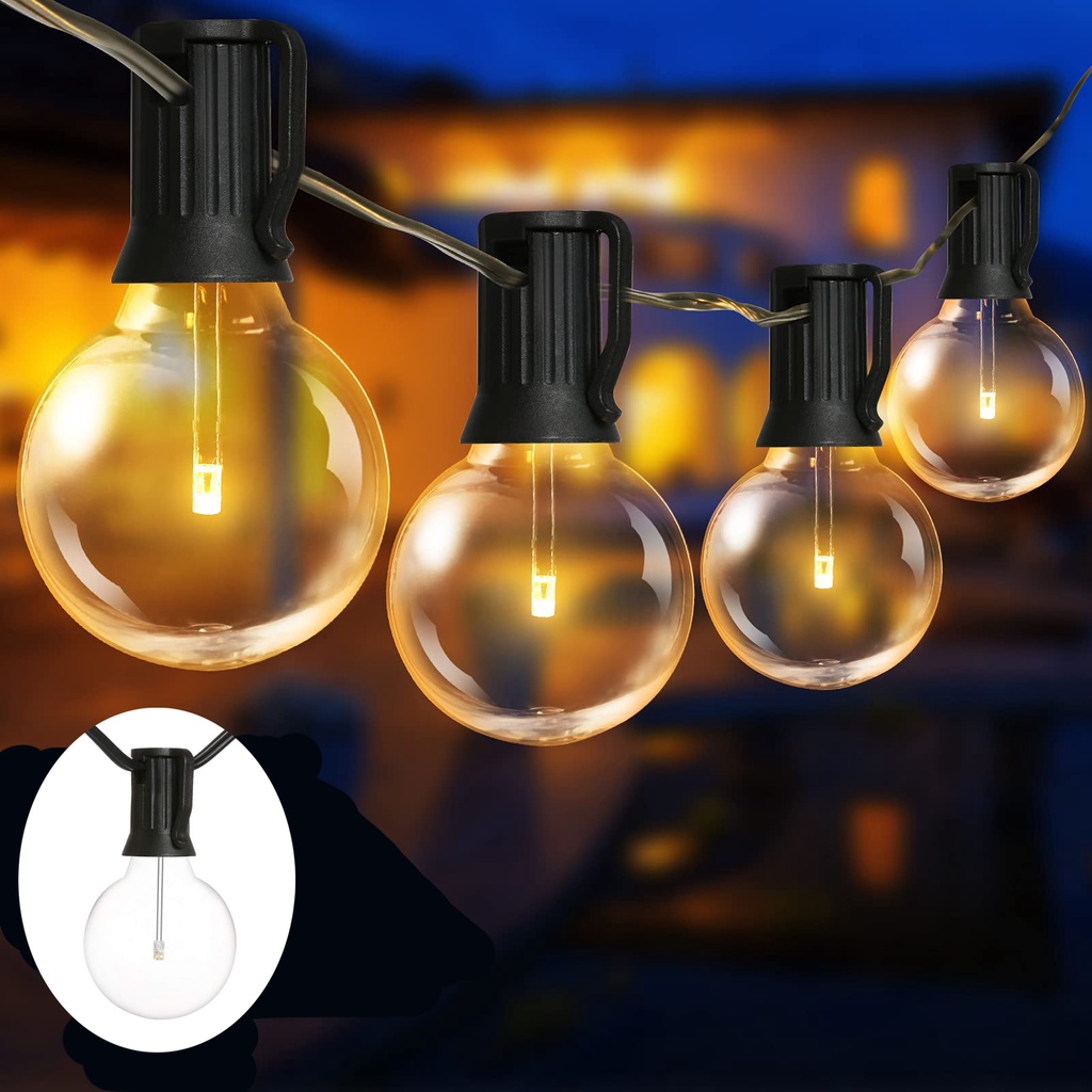34Ft Waterproof G40 Led Outdoor String Lights Outside Patio Led Fairy ...