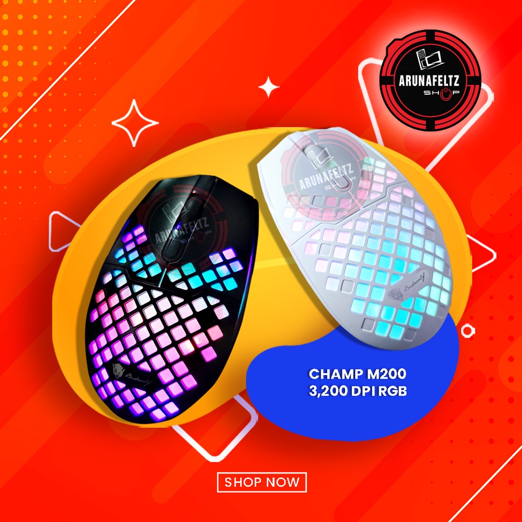 Champ M200 RGB Gaming Mouse Badwolf | Shopee Philippines