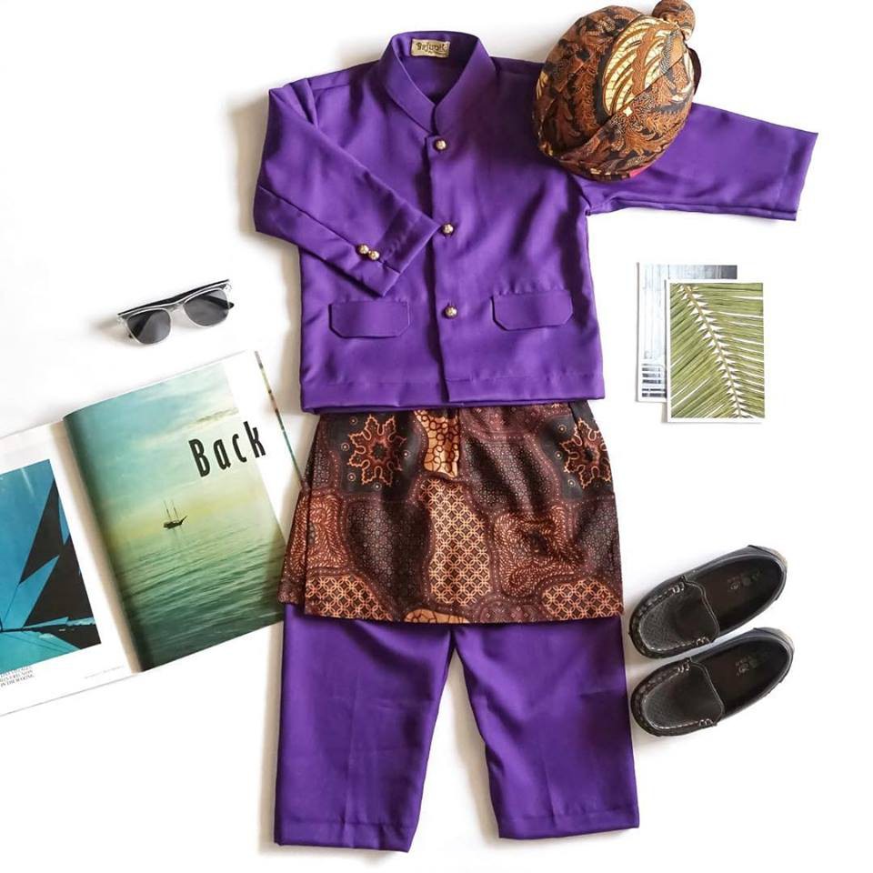 UNGU {Beskap} Dark Purple Basofi Age 0-2 Years | Shopee Philippines