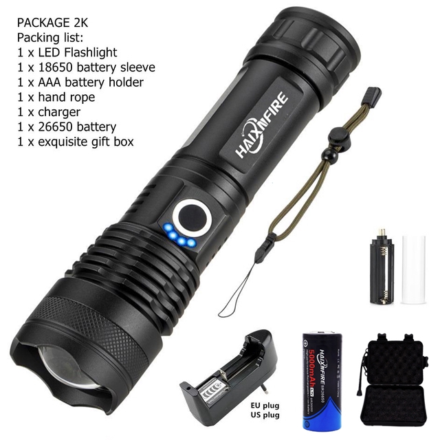 HAIXNFIRE H002 Escort Flashlight XHP50 LED Rechargeable Outdoor Camping ...