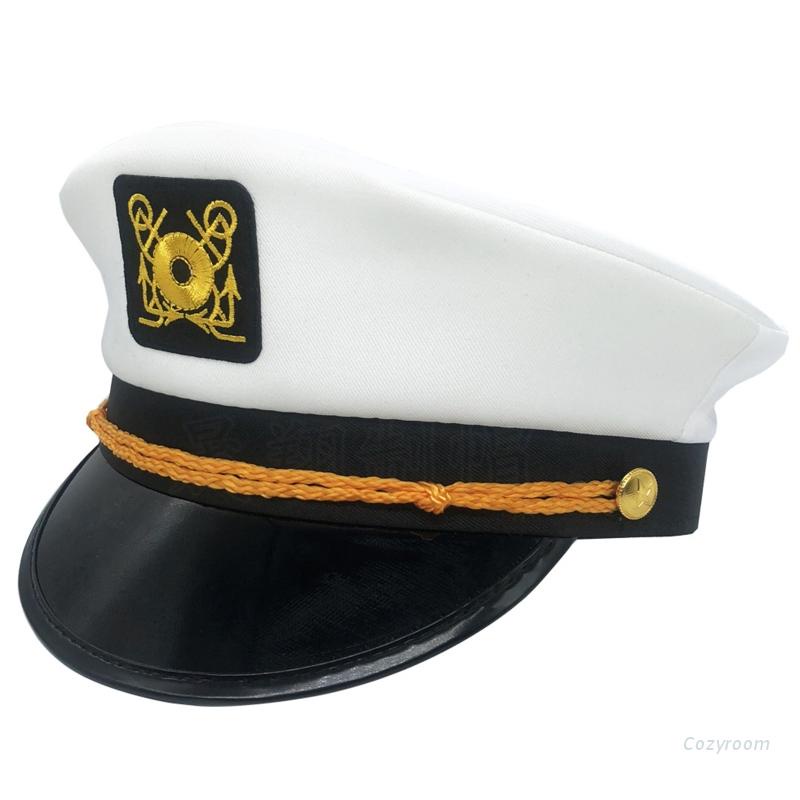 Cozy Navy Marine Hat Sailor Captain Costume Men Yacht Captain Hat ...