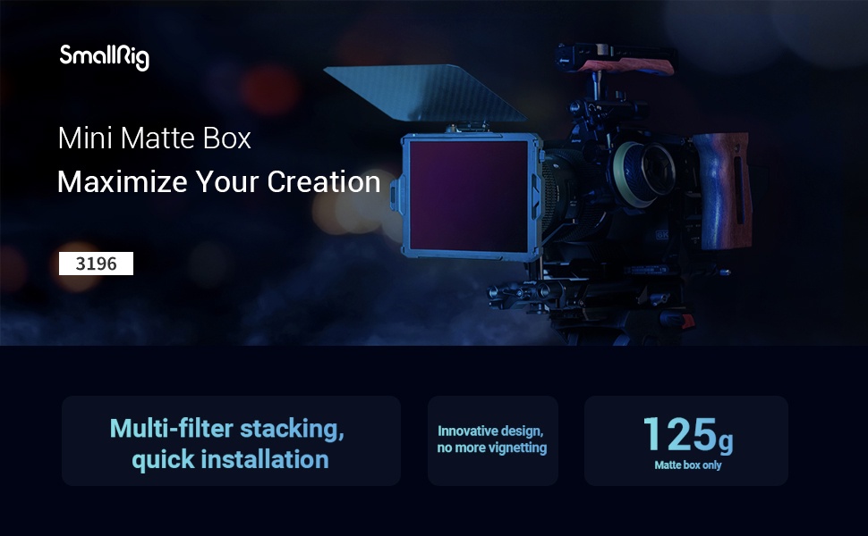 SmallRig Mini Matte Box for Mirrorless DSLR Cameras Compatible with ...
