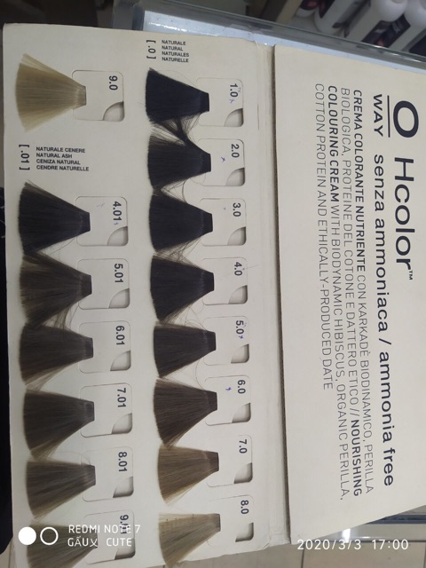 OXY Hcolor Oway Free Amoiac Itani + Oxygen hair dye (With color chart ...